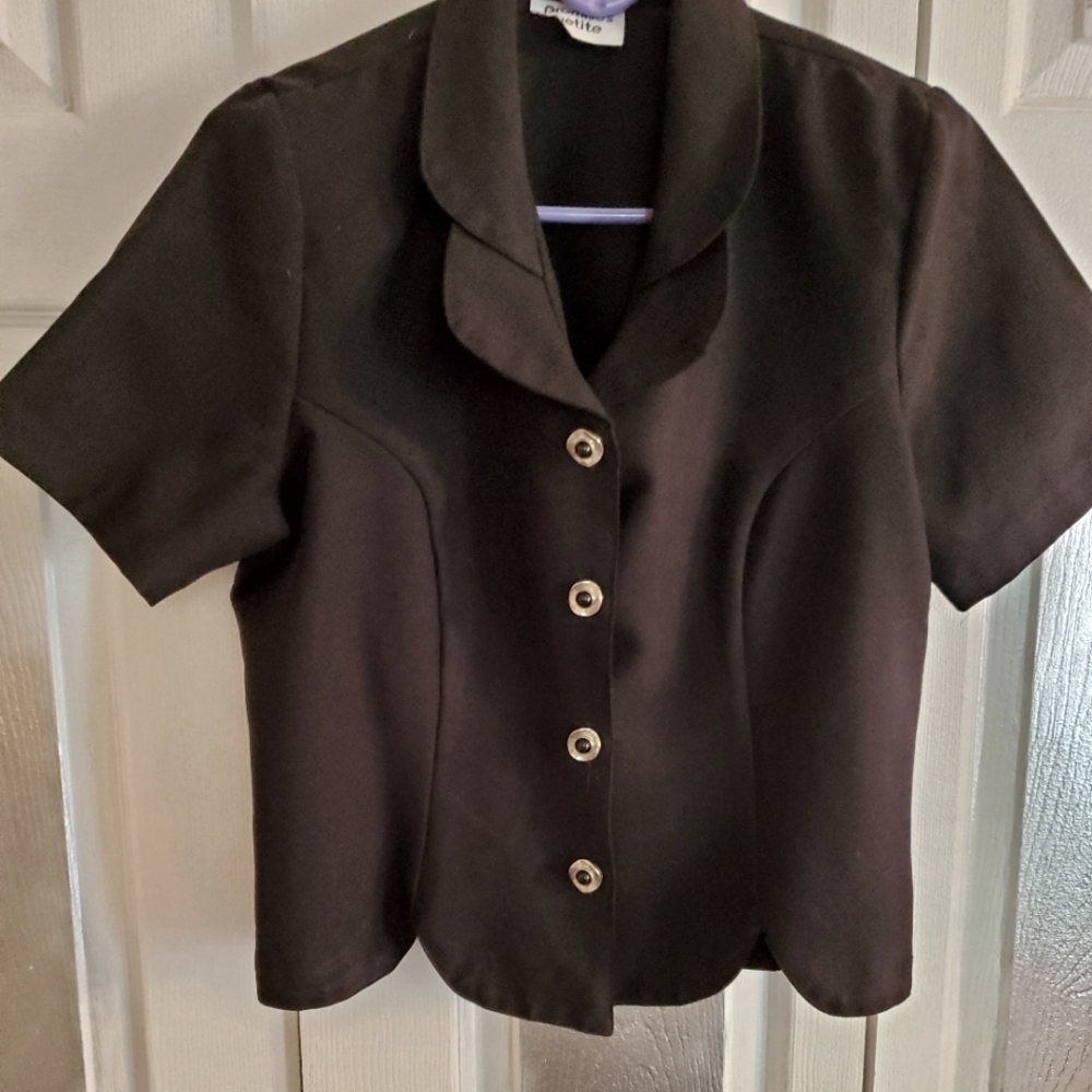 Promises Petite New Black Top Size 10